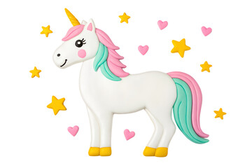 Fototapeta premium Adorable Pastel Unicorn Cake Decoration Whimsical Design for Parties and Celebrations