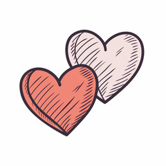Doodle Style Heart Icons &ndash; Romantic Hand-Drawn Love Symbols