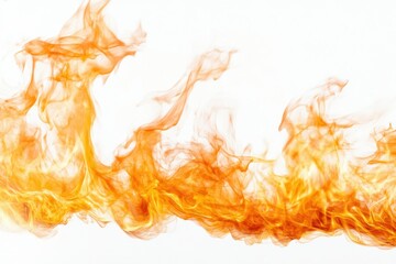 Abstract fire flames isolated on white background