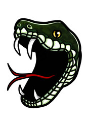 Illustration of a snake head