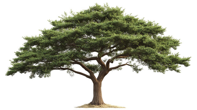 Majestic high-resolution cedar tree isolated on pure transparent background PNG cutout—ideal for landscape design, botanical illustration, and sustainable architectural visualization projects