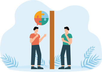 White-collar workers have a meeting in the office to unify opinions.
