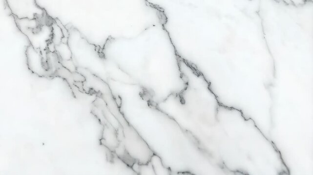 Seamless looping animation of a bright white marble texture with natural veins and patterns moving softly across the screen.