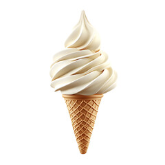 vanilla ice cream on transparent background PNG