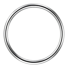 Silver Metallic Circle Frame