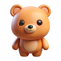 Obraz premium Here's a cute cartoon teddy bear vector illustration with a sweet, smiling character for your child's fun