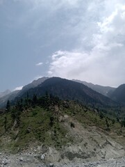 mountain landscape with clouds
