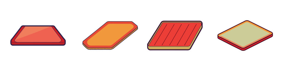 Minimalist Floor Mat Flat Illustration Simple Doormat Design for Home Decor & Interior Projects