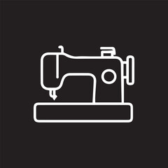 Vintage Sewing Machine Icon for Tailoring Crafting and Fashion Design