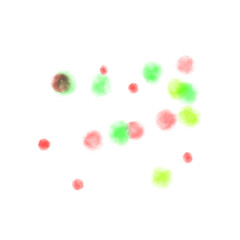 カラフルな水彩画水玉のイラスト