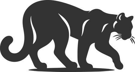 Mountain lion cougar animal vector silhouette