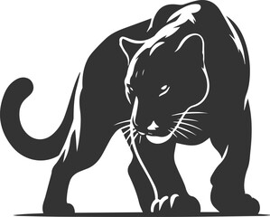 Mountain lion cougar animal vector silhouette