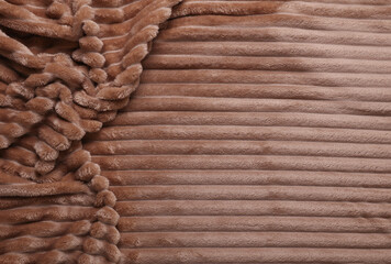 Wavy brown plaid texture background. Top view © splitov27