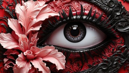 "Modern Minimalist Eye Illustration"