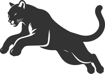 Mountain lion cougar animal vector silhouette