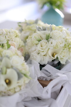 close up photo of a wedding bouquet