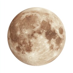 Full moon, muted brown tones