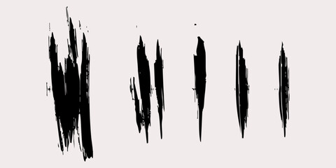 Modern collection of vector paint brush stroke, ink splatter, grunge line and artistic design elements. Dirty overlay, watercolor splash, black silhouette simple modern abstract art background