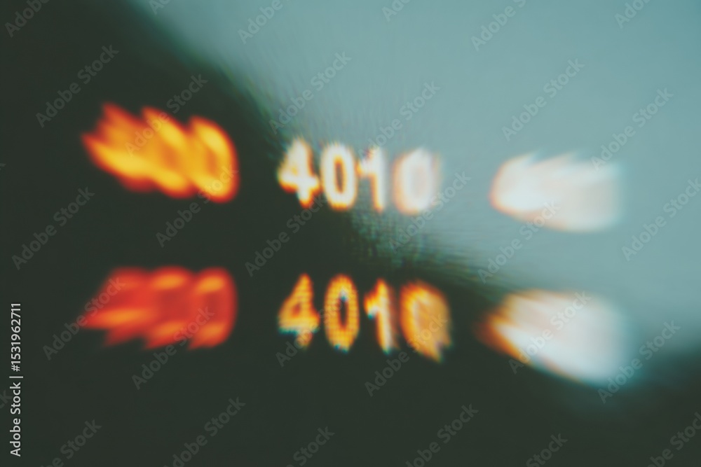 Leinwandbilder Abstract Blurred HTTP Error Codes on Digital Screen Representing Web Development Challenges and Debugging in Modern Tech Environments