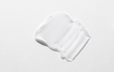 Shape and texture of white cream strokes. Beauty concept