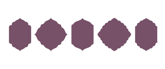 Vector set of decorative frames for Muslim and Hindu celebrations. Perfect for Eid, Ramadan, Diwali, and festive invitations.