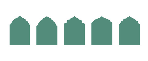 Vector set of decorative frames for Muslim and Hindu celebrations. Perfect for Eid, Ramadan, Diwali, and festive invitations.