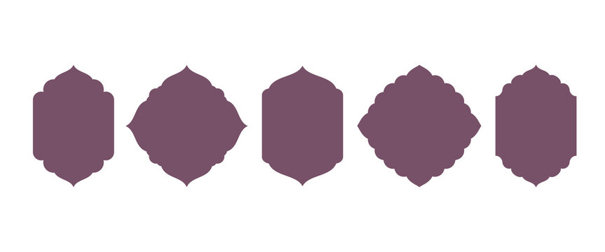 Vector set of decorative frames for Muslim and Hindu celebrations. Perfect for Eid, Ramadan, Diwali, and festive invitations.