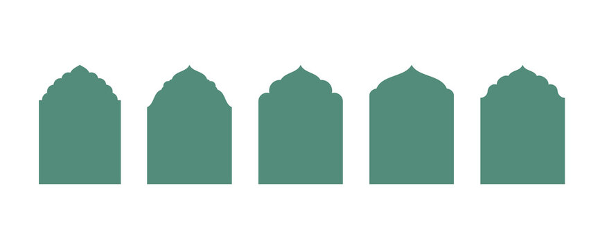 Vector set of decorative frames for Muslim and Hindu celebrations. Perfect for Eid, Ramadan, Diwali, and festive invitations.