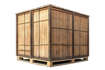 High-resolution cardboard box warehouse stack isolated on transparent background — realistic PNG cutout for e-commerce packaging mockups and logistics design