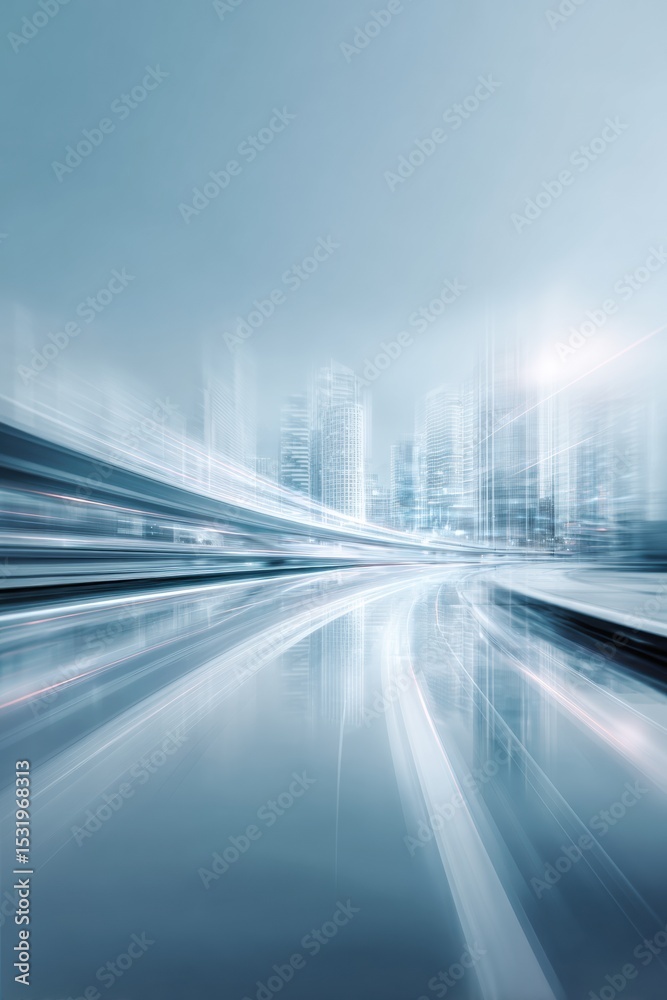 Leinwandbilder Edge Computing Smart Cityscape with Data Pathways and Real-Time Digital Circuits for Low Latency and Enhanced Urban Connectivity
