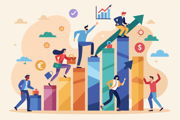 business people in a circle