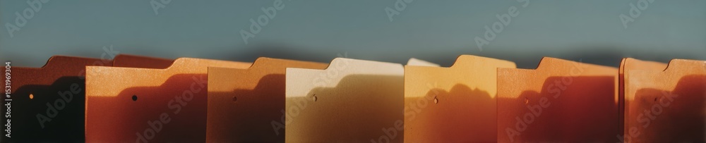 Poster Modern Office Organization Close-Up of Tabbed Dividers in Address Book for Efficient Contact Management and Structured Information Access