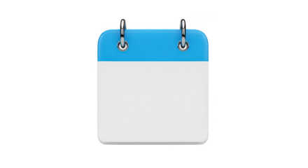 Blank blue white calendar illustration