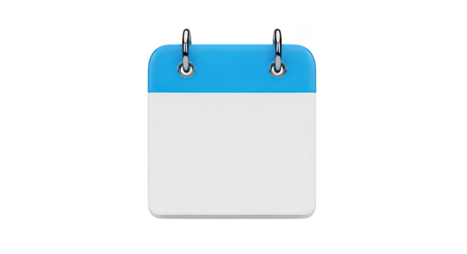 Blank blue white calendar illustration
