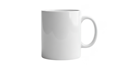 Blank white ceramic mug