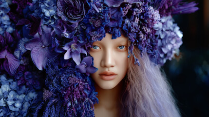Color of the year 2022 Very Peri. Dynamic periwinkle blue hue with a vivifying violet red. Pantone color 2022.