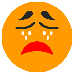 cry flat icon