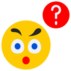 confused flat icon