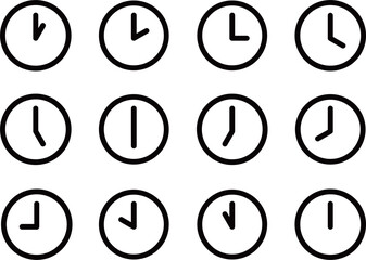 時計アイコンセット &ndash; Clock Icon Set
