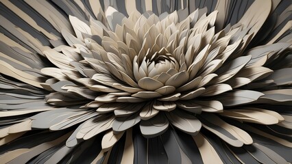 Monochromatic Flower Burst: A Study in Texture and Form