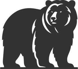Big animal mammal vector of a bear silhouette