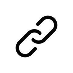 Link chain icon. White background.