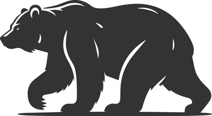 Big animal mammal vector of a bear silhouette