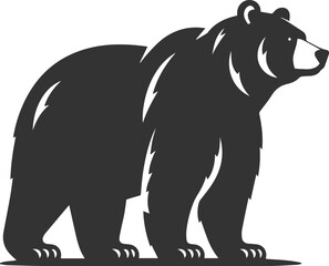 Big animal mammal vector of a bear silhouette