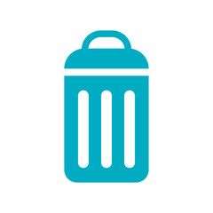 trash can. Iconic illustration. White background.