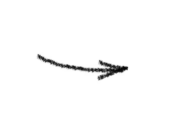 Arrow grunge marker isolated vector icon. Arrow doodle mark. Arrow hand drawn design line.