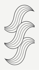 Obraz premium Abstract design of overlapping curved lines suitable for various creative projects