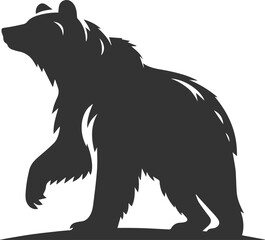 Big animal mammal vector of a bear silhouette