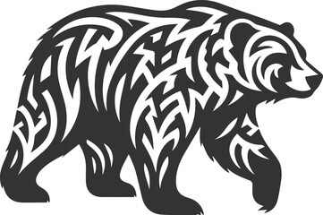 Big animal mammal vector of a bear silhouette