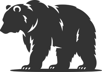 Big animal mammal vector of a bear silhouette